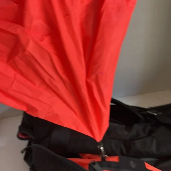 ATHLETA Black Yoga Gym Large Tote Bag Orange Interior - Picture 7 of 14